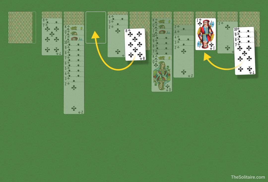 Paciência Spider 1 naipe – jogue grátis online – TheSolitaire.com