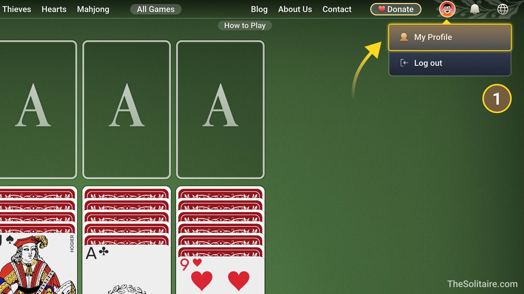 Сторінка профілю гравця на TheSolitaire.com, де показано статистику ігор у «Павука», нещодавно зіграні ігри та виділену в бічному меню категорію «Усі ігри в Павука». Сторінка профілю гравця на TheSolitaire.com, де показано статистику ігор у «Павука», нещодавно зіграні ігри та виділену в бічному меню категорію «Усі ігри в Павука».