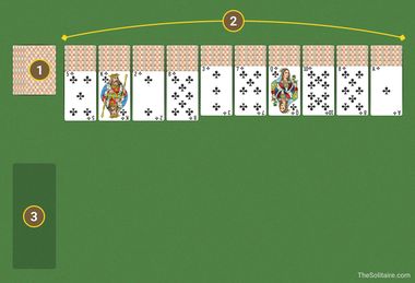 Paciência Spider 1 naipe – jogue grátis online – TheSolitaire.com